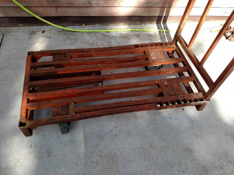 lot 64 image: Flatbed Cart, 57 x 29 with Removabl...