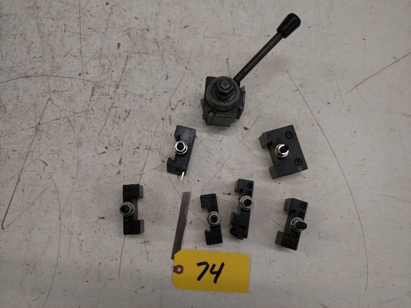 lot 74 image: AXA Quick Change Tool Post with (6)...