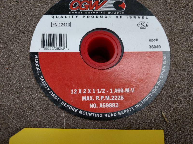 lot 164 image: CGW 12 x 2 Grinding Wheel, 1 12...