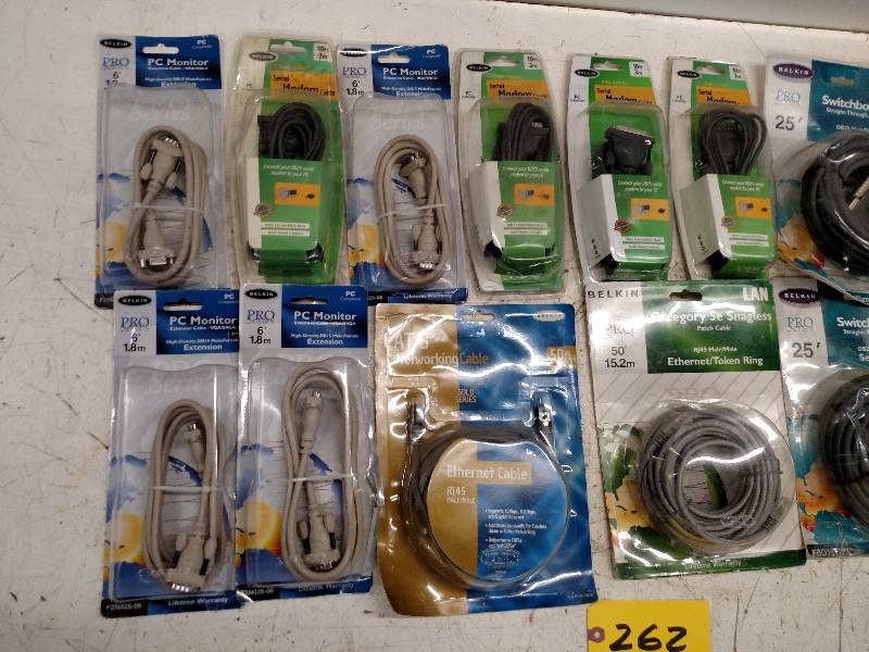 lot 262 image: Asstd Cables...