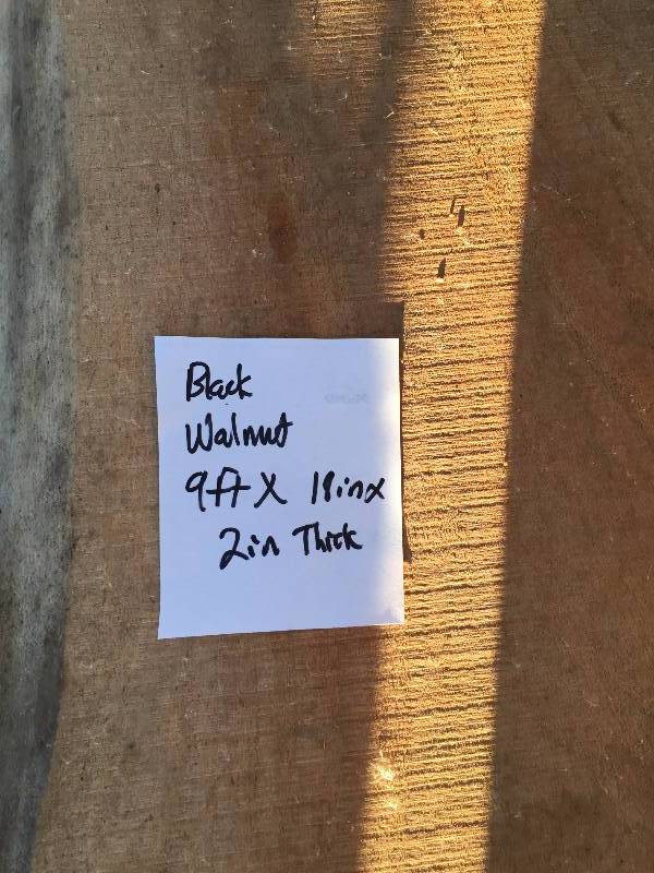 SOLID WALNUT SLAB 2 INCHES THICK