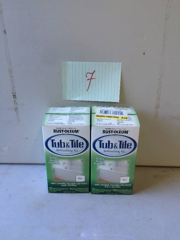 lot 7 image: Lot of 2 RustOleum 32 OZ TubTile Kit new