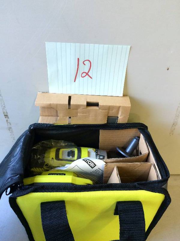 lot 12 image: Ryobi GIDDS2-3554574 One 18V Hammer Drill Driver never been used Stock and actual photos used to display item