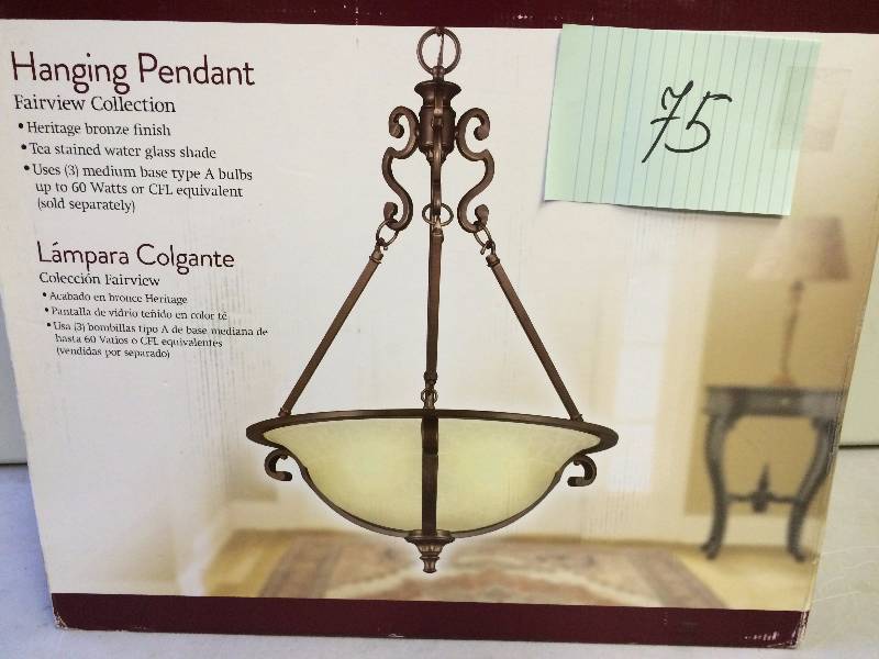 lot 75 image: Home Decorators Hanging Pendant Fairview Collection New