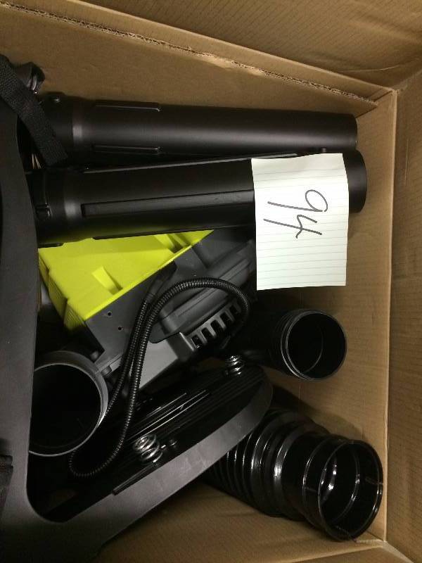 lot 94 image: Ryobi 2 Cycle Gas Backpack Blower never used