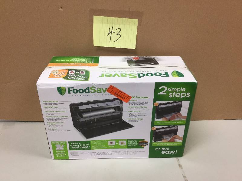 lot 143 image: FoodSaver V3460 Automatic Vacuum Sealing System Open Box Not used