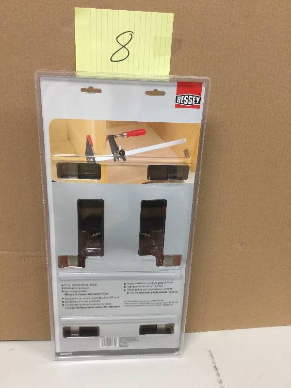 lot 108 image: Bessey 6 PC Clutch Style Bar Clamp 6 in New sealed Pkg