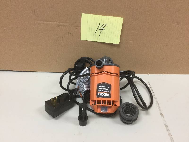 lot 114 image: RIDGID Quick Connect Pump Accessory for RIDGID Wet Dry Vacs never used