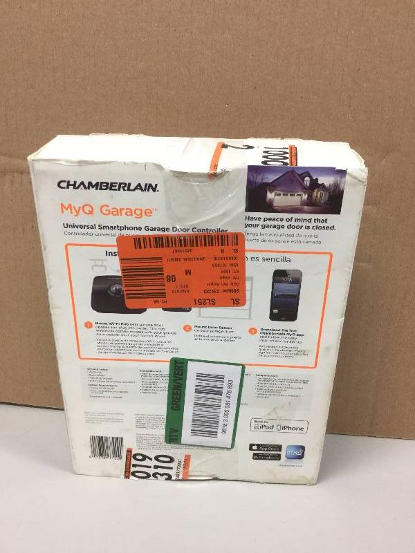 lot 125 image: Chamberlain MyQ Garage Garage Door Opener Never used Stock and actual photos used to display Item