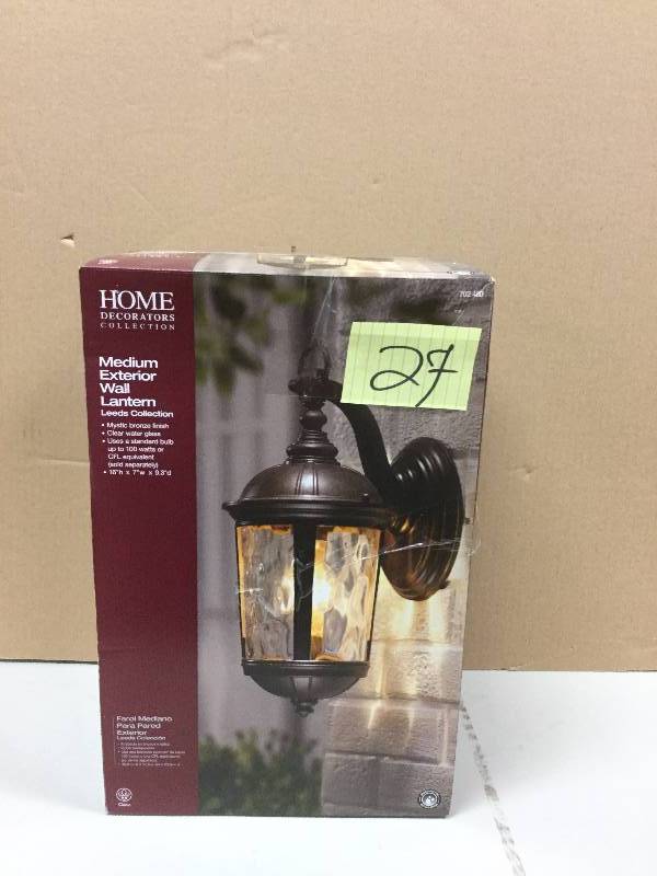 lot 127 image: Home Decorators Medium Exterior Wall Lantern Leds Collection