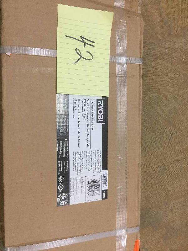 lot 142 image: Ryobi 7 Overhead Tile Saw Never used