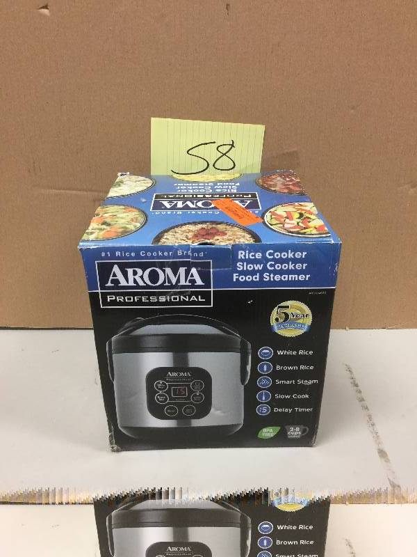 lot 158 image: Aroma 2-8 Cups Rice Cooker