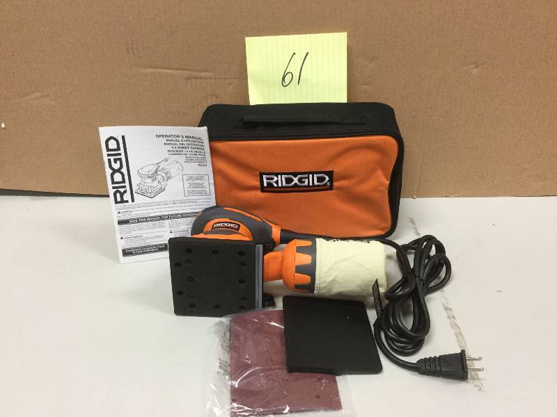 lot 161 image: Ridgid 14 Sheet Sander with AiGuard technology Model R25011 Never used