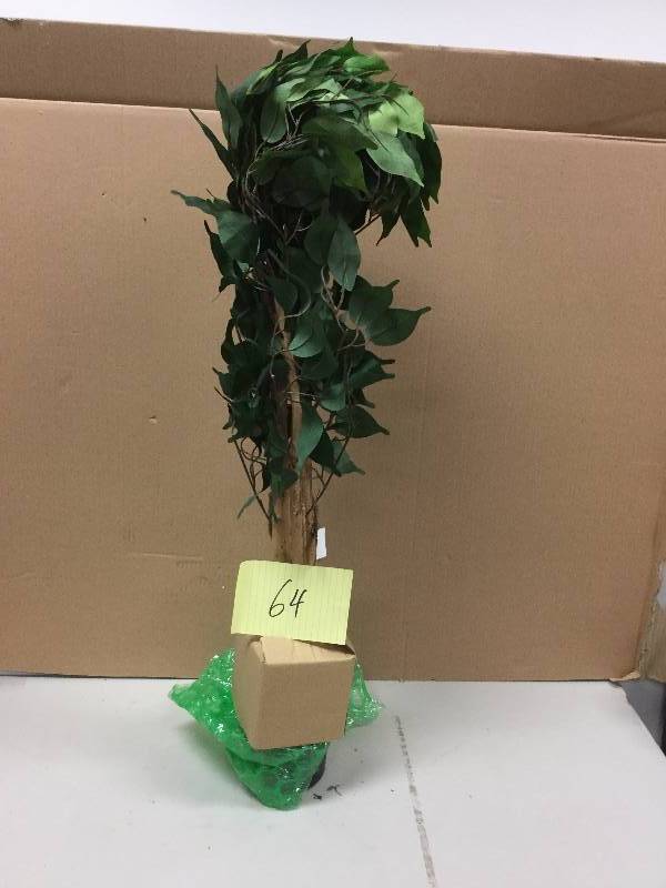 lot 164 image: Nearly Natural 5298 Ficus Silk Tree 3 Feet Green New