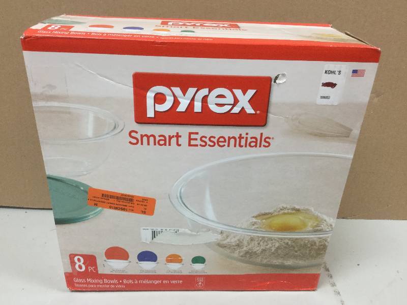lot 167 image: Pyrex Smart Essentials 8 Pc Bowl set never used