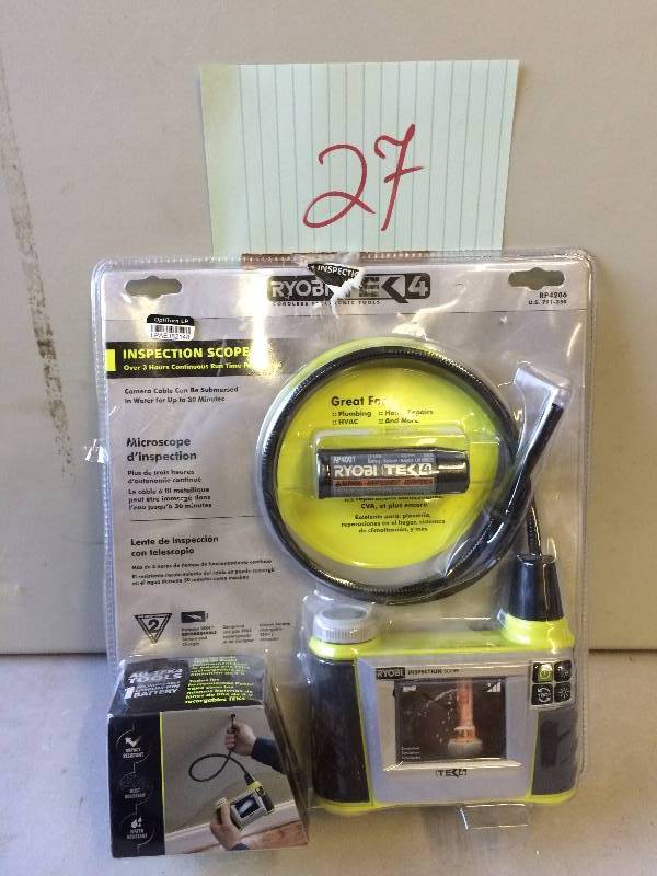lot 27 image: Ryobi Tek4 Digital Inspection Scope RP4205 never been used