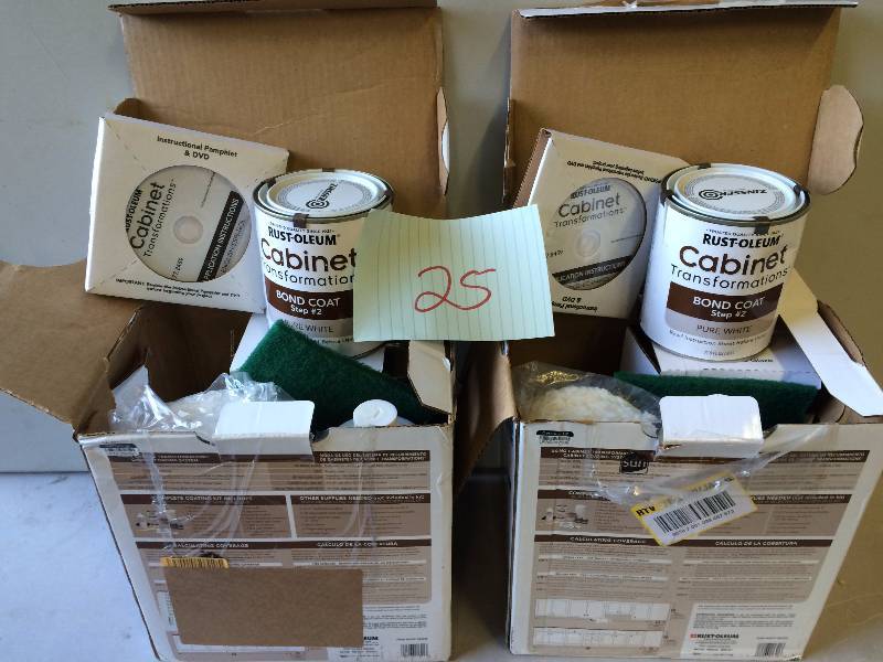 lot 25 image: Lot of 2 Rust-Oleum Cabinet Transformation White  New