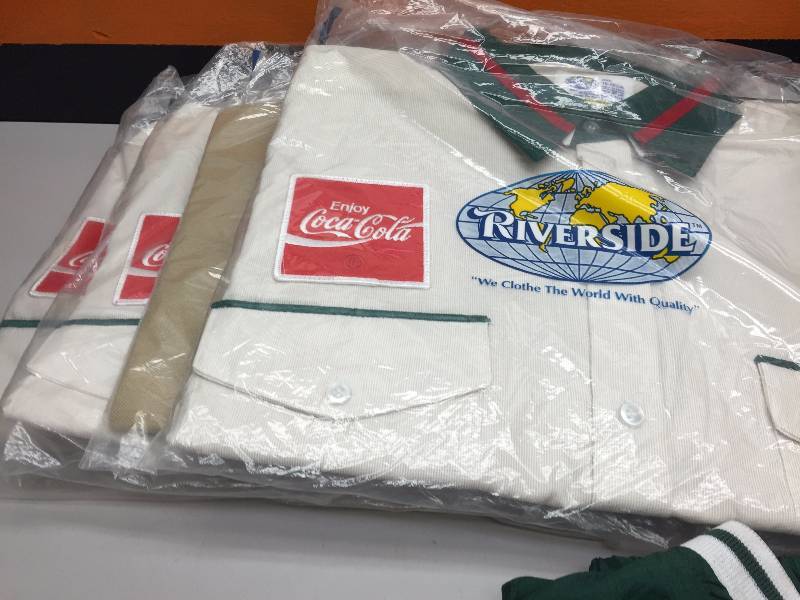 UND PULLOVER, COCA COLA SHIRTS, AND ASSORTED TABLECLOTHS