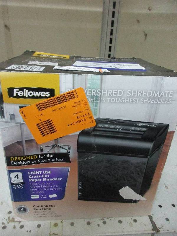 Fellows power paper shredder