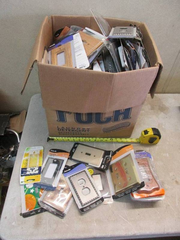 box of light switch and outlet covers