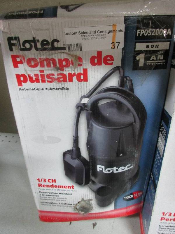 2 - Flotec sump pumps 13hp FPOS2000A