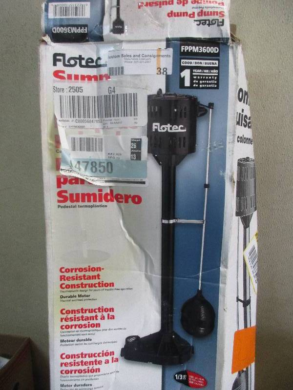 1 - Flotec sump pump 13hp FPPM3600D