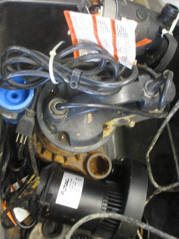 tote of used pumps