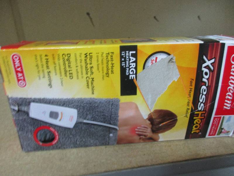 sunbeam express heat heating pad