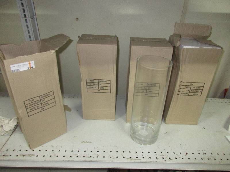 4 tall glass vases