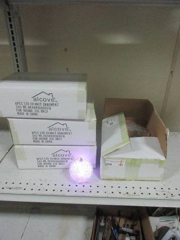 6 piece led Christmas ornament