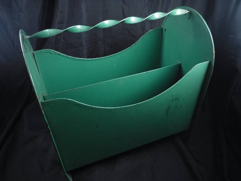 Vintage Metal Magazine Holder