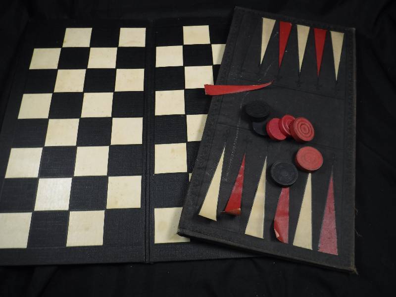Lot of 2 Vintage CheckerChess Boards