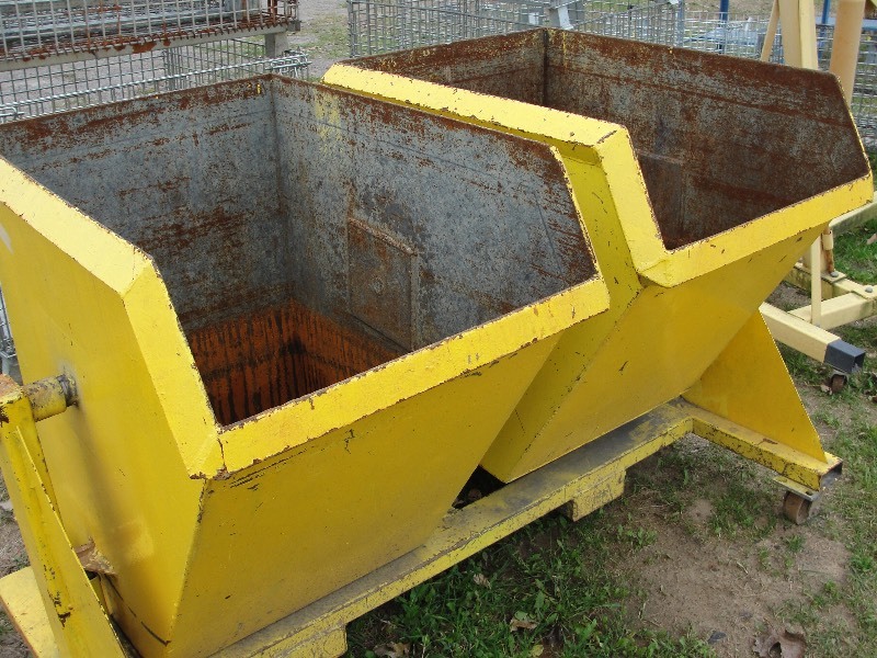 Heavy Duty Tip-able dumpster with pocket forks on casters