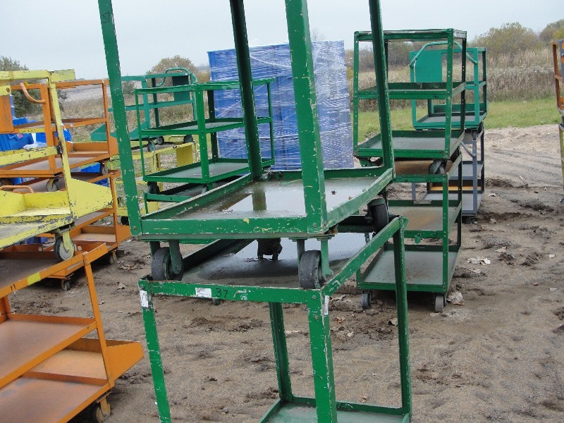 Two Metal Shop Carts on Casters