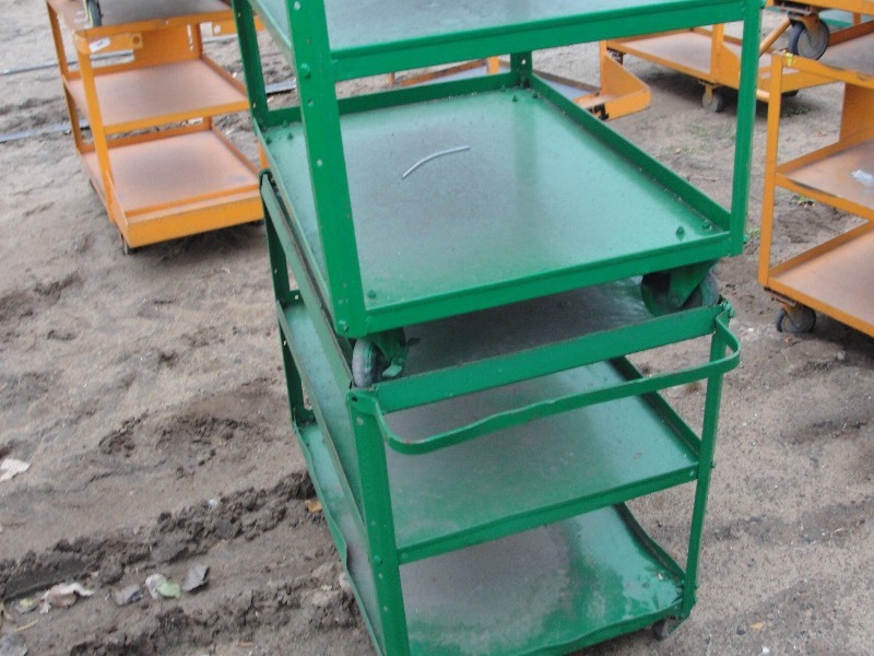 Two Metal Shop Carts on Casters