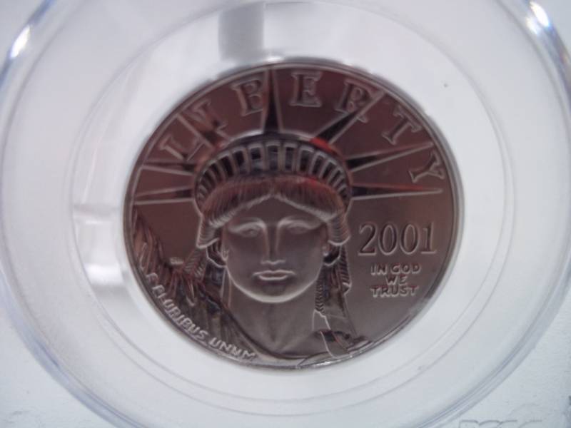 Platinum $50 2001 Eagle MS 68 12 oz. Platinum .9999