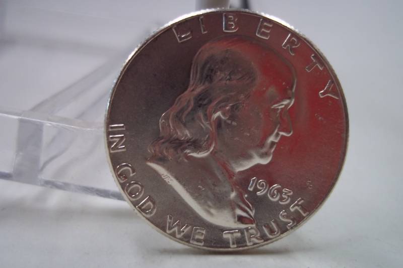 1963 Benjamin Franklin Half Dollar 90% Silver