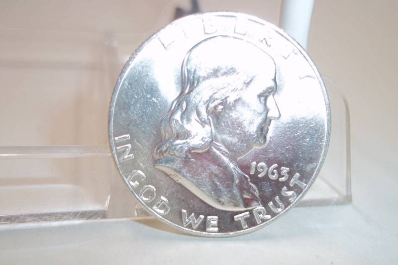 1963 Benjamin Franklin Half Dollar 90% Silver
