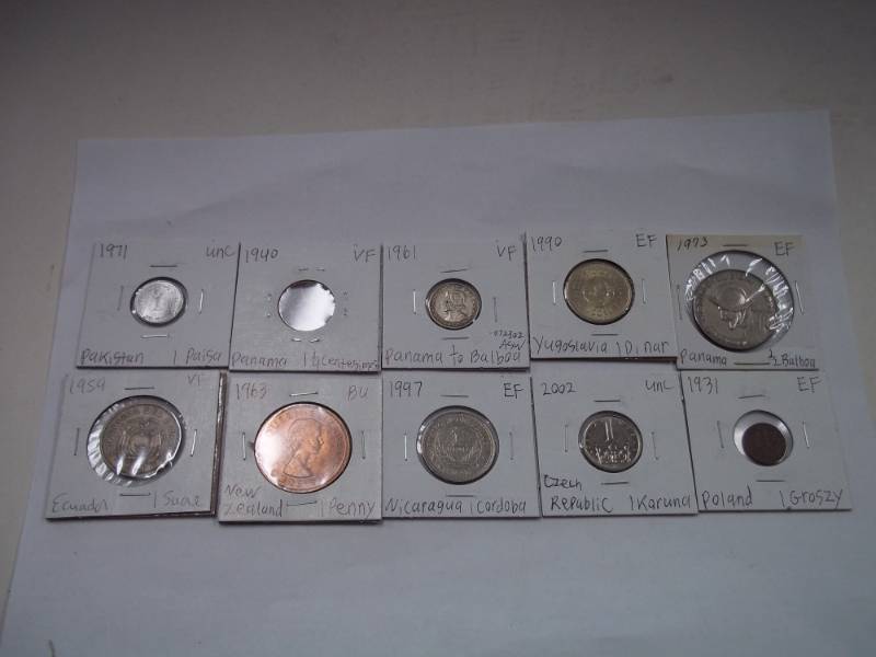 10 Assorted Foreign Coins