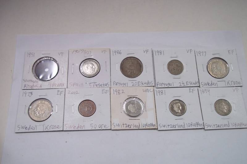 10 Assorted Foreign Coins