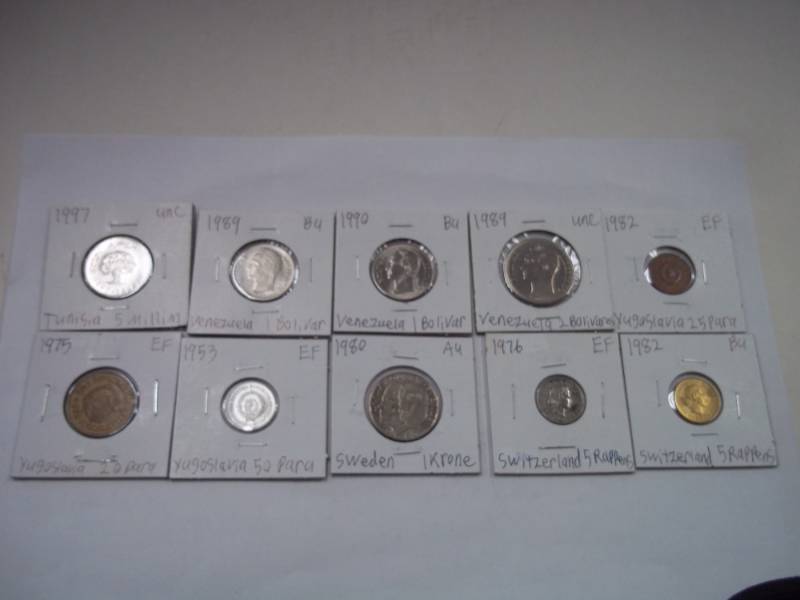 10 Assorted Foreign Coins