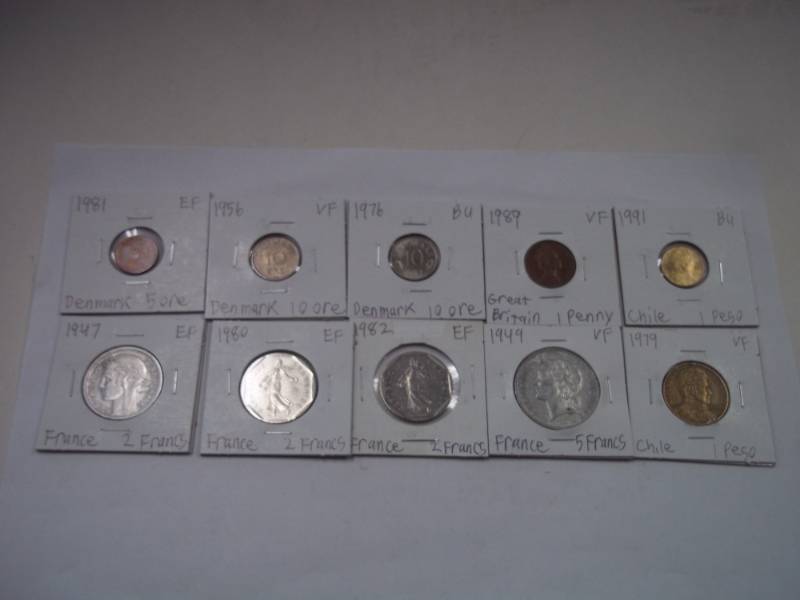 10 Assorted Foreign Coins