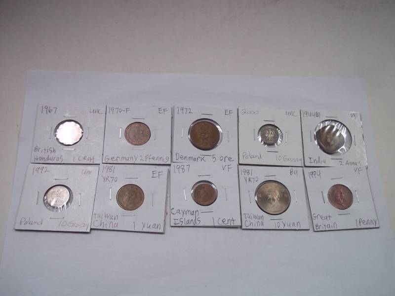 10 Assorted Foreign Coins