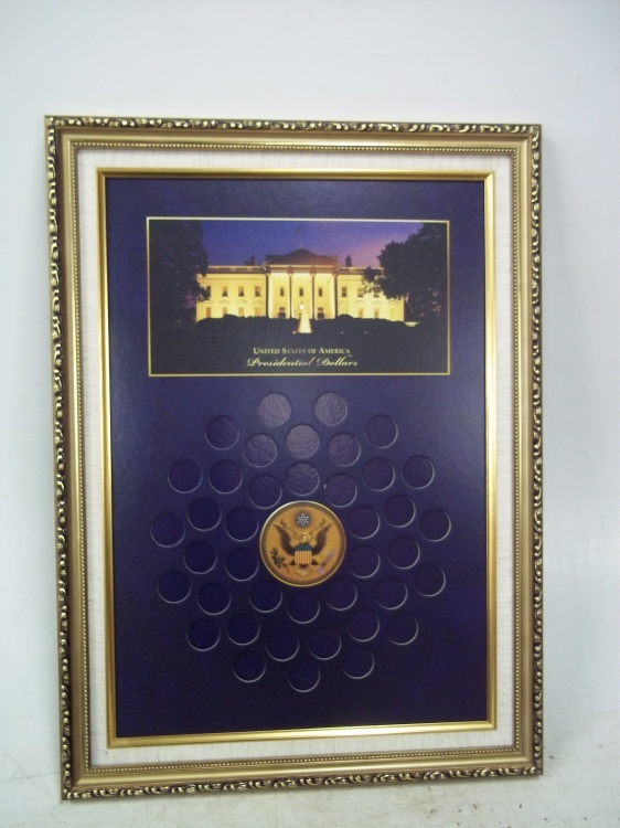 Presidential Dollar Frame, no coins 18 x 25