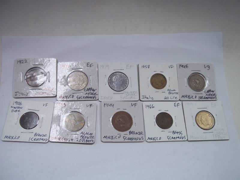 10 Assorted Foreign Coins
