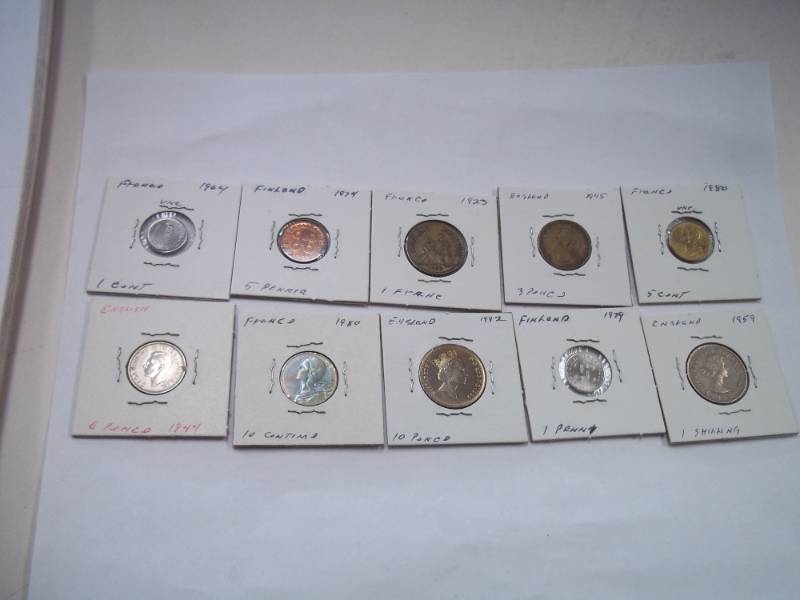 10 Assorted Foreign Coins