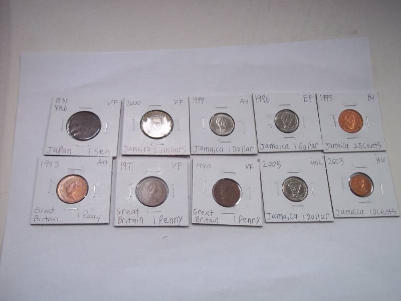 10 Assorted Foreign Coins