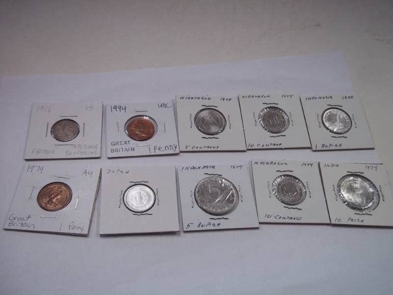 10 Assorted Foreign Coins