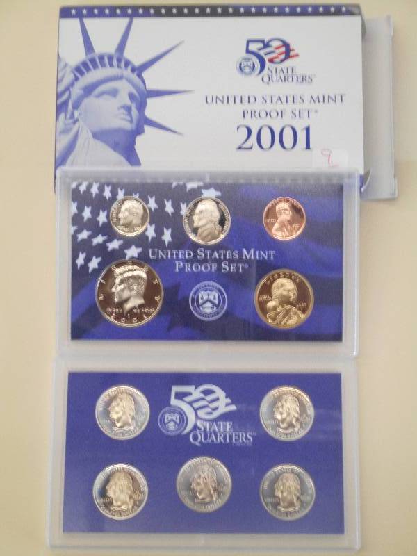 2001 Us Proof Set, 10-Piece Set Inc...