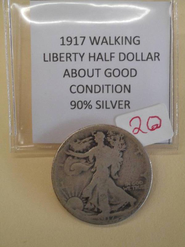 1917 Walking Liberty Half Dollar, 9...